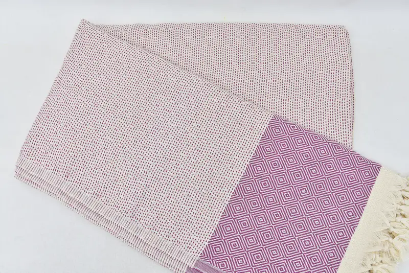 Shower Curtain, Bridal Shower Gift, 104x80 Cotton Diamond Towel, Personalized Gifts, Turkish Blanket, Family Gift Basket, Christmas Gift Tags - 6