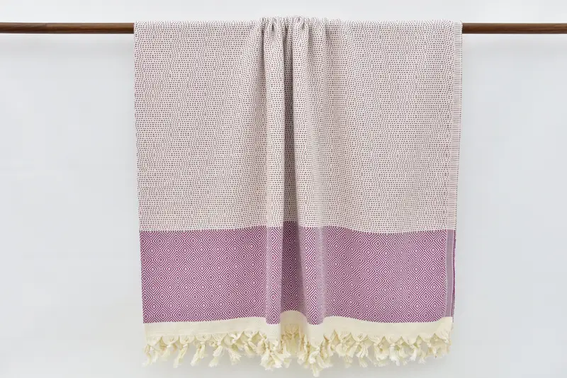 Shower Curtain, Bridal Shower Gift, 104x80 Cotton Diamond Towel, Personalized Gifts, Turkish Blanket, Family Gift Basket, Christmas Gift Tags - 2