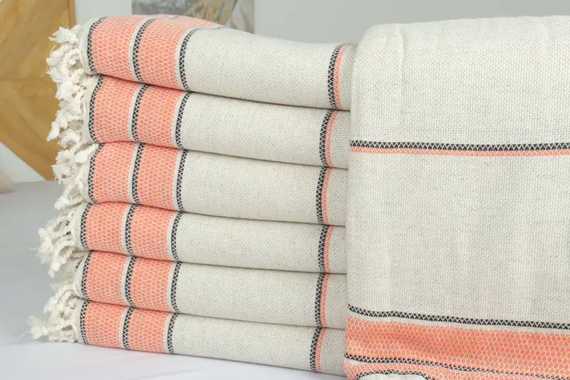 Bridal Shower Favor, Bridesmaid Gifts, Custom Shower Curtain, Turkish Blanket Queen, Custom Blanket, Personalized Gifts, 104x96 Cotton Striped Towel - 2
