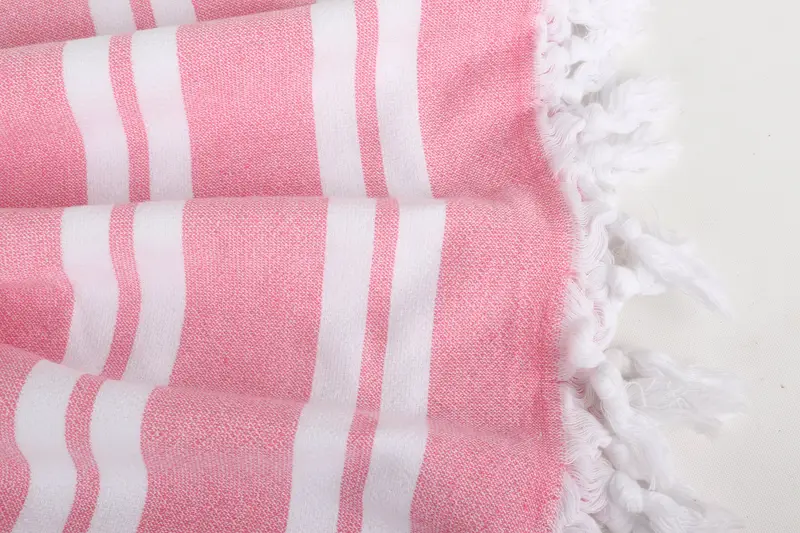 Embroidered Beach Towel, Beach Towel Bulk, 68x36 Cotton Striped Terry Towel, Christmas Favors, Handmade Gift, Quick-dry towel, Decorative Towel - 8