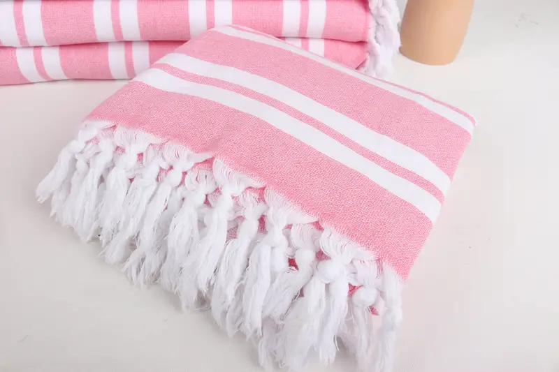 Embroidered Beach Towel, Beach Towel Bulk, 68x36 Cotton Striped Terry Towel, Christmas Favors, Handmade Gift, Quick-dry towel, Decorative Towel - 5