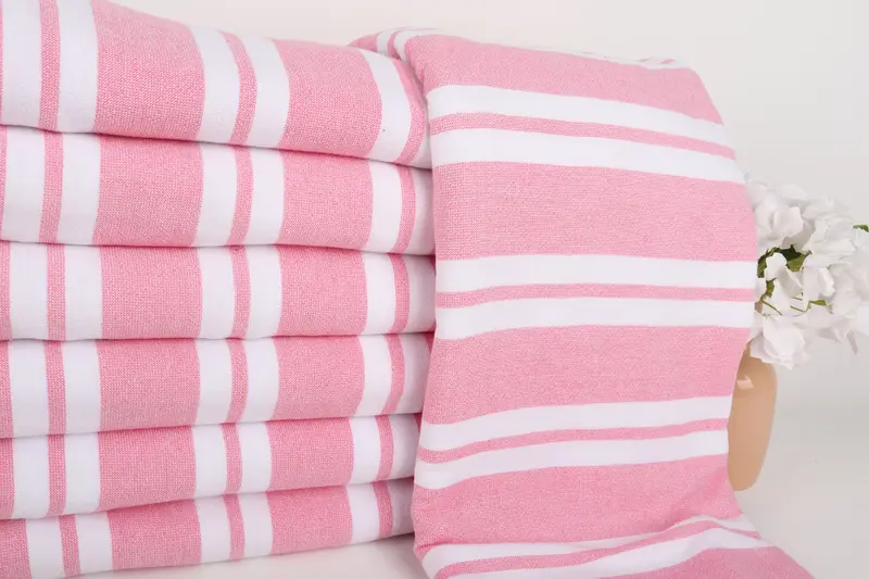 Embroidered Beach Towel, Beach Towel Bulk, 68x36 Cotton Striped Terry Towel, Christmas Favors, Handmade Gift, Quick-dry towel, Decorative Towel - 2