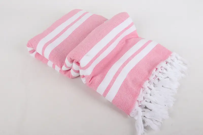 Embroidered Beach Towel, Beach Towel Bulk, 68x36 Cotton Striped Terry Towel, Christmas Favors, Handmade Gift, Quick-dry towel, Decorative Towel - 6