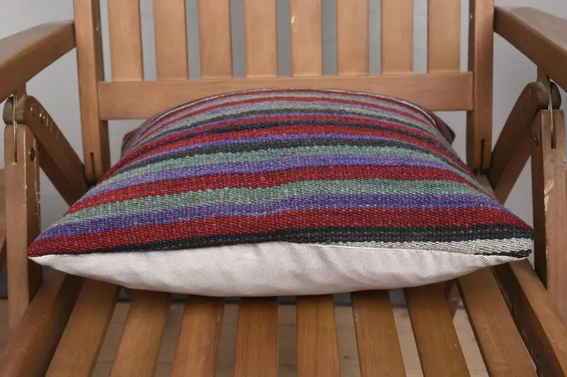 Indoor Pillow Sham, Cushion Cover, Ethnical Kilim Rug Pillow, Kilim Pillow, Boho Pillow, 16x16 Green Pillow Sham, Wholesale Pillow Sham - 5