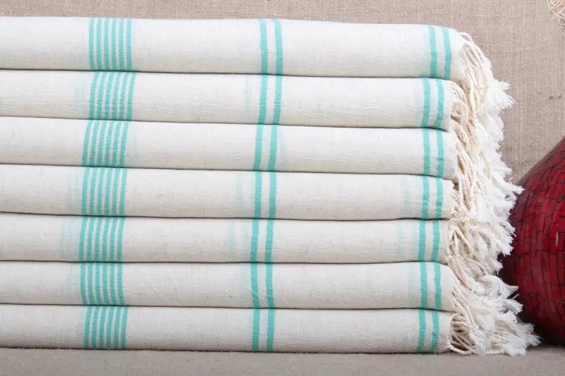 Toalla de Playa Algodón Turco Benetton Verde, 36x79 Pulgadas