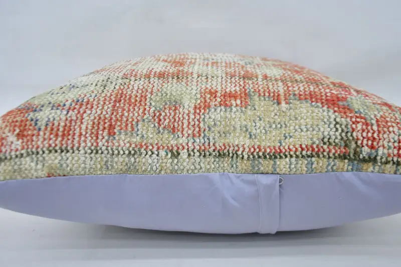 Pillow Cover, 24x24 Red Pillow Cover, Outdoor Patio Cushion Cover, Turkish Kilim Pillow, Pillow for Couch, Vintage Kilim Throw Pillow - 6