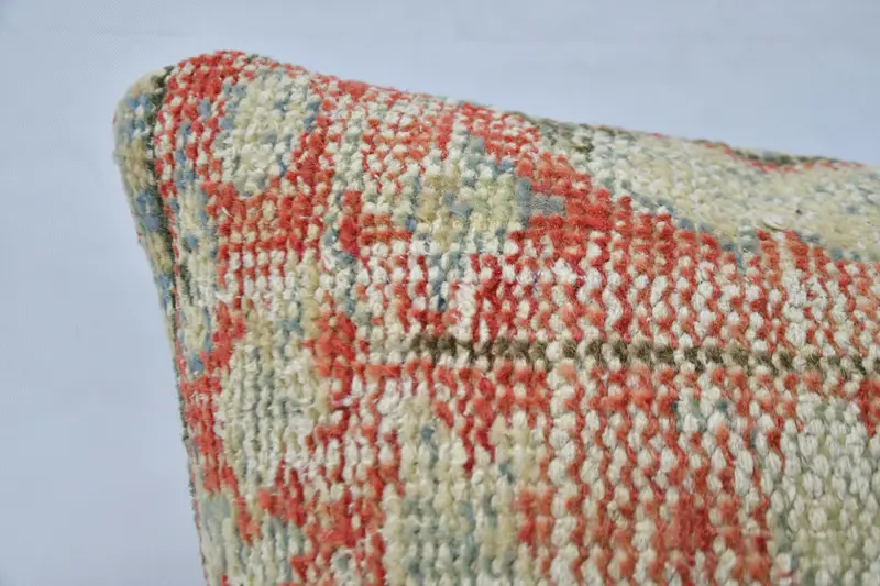 Pillow Cover, 24x24 Red Pillow Cover, Outdoor Patio Cushion Cover, Turkish Kilim Pillow, Pillow for Couch, Vintage Kilim Throw Pillow - 2