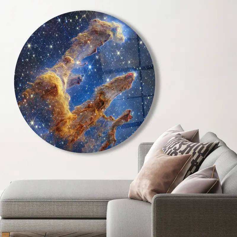 エレガントなプリントガラス 創造の柱 夜景