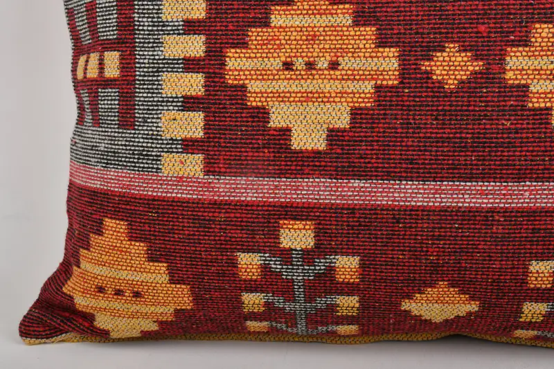 Gift Pillow, Cushion Case, Home Decor Pillow, Art Deco Pillow Sham, Turkish Pillow, 20x28 Red Pillow Sham, Ottoman Pillow, Bench Cushion - 2