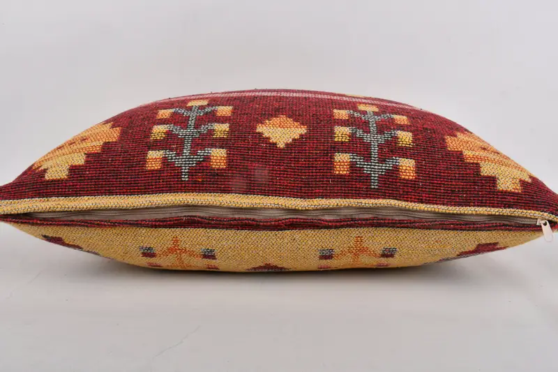 Gift Pillow, Cushion Case, Home Decor Pillow, Art Deco Pillow Sham, Turkish Pillow, 20x28 Red Pillow Sham, Ottoman Pillow, Bench Cushion - 5