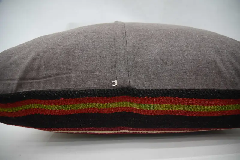 Kilim Rug Pillow Sham, Pillow Cover, Boho Pillow, 32x32 Green Pillow Case, Gift Pillow, Turkish Kilim Pillow, Turkish Rugs Cushion Case - 6