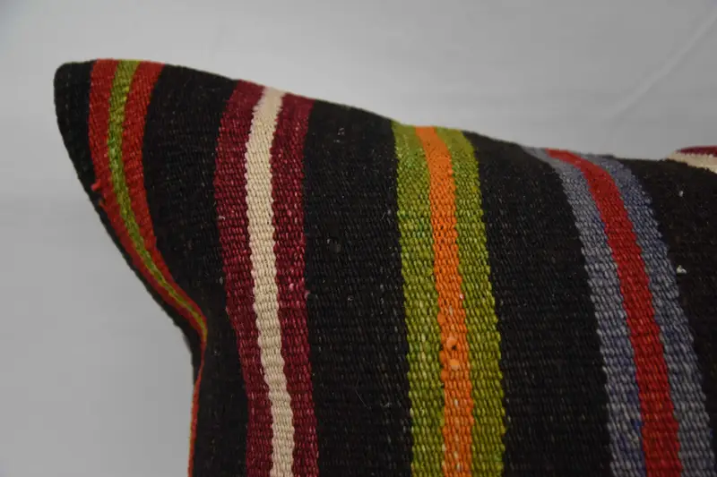 Kilim Rug Pillow Sham, Pillow Cover, Boho Pillow, 32x32 Green Pillow Case, Gift Pillow, Turkish Kilim Pillow, Turkish Rugs Cushion Case - 2