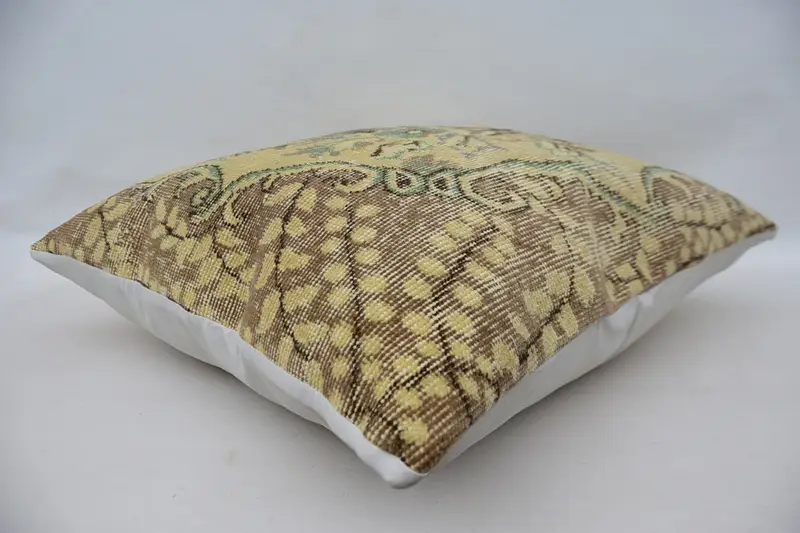 28x28 Beige Cushion Cover, Turkish Kilim Pillow, Office Chair Cushion Cover, Cushion Cover, Boho Pillow Sham Cover, Ethnical Kilim Rug Pillow - 6