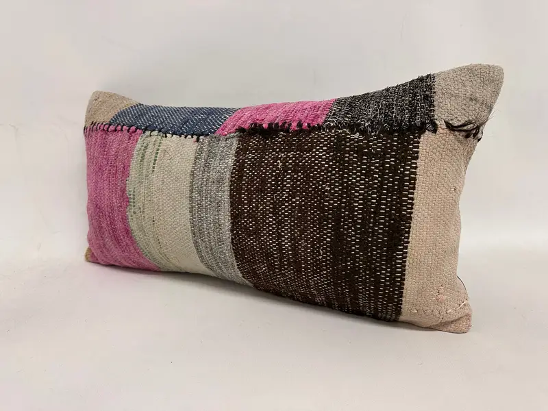 12x24 Purple Cushion Cover, Kilim Pillow Cover, Pillow, Kilim Cushion Sham, Vintage Kilim Pillow, Nautical Throw Cushion - 3