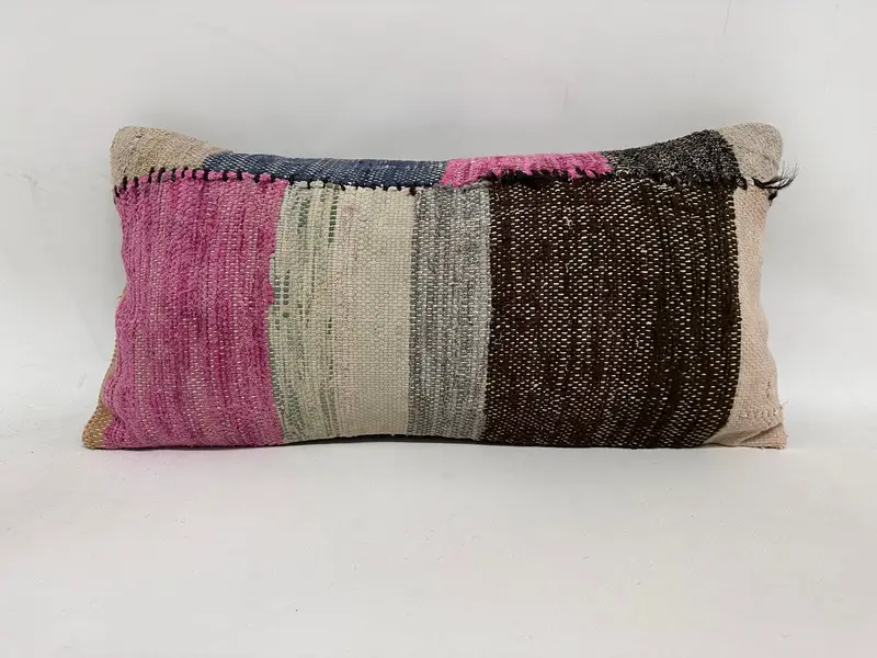 12x24 Purple Cushion Cover, Kilim Pillow Cover, Pillow, Kilim Cushion Sham, Vintage Kilim Pillow, Nautical Throw Cushion - 1