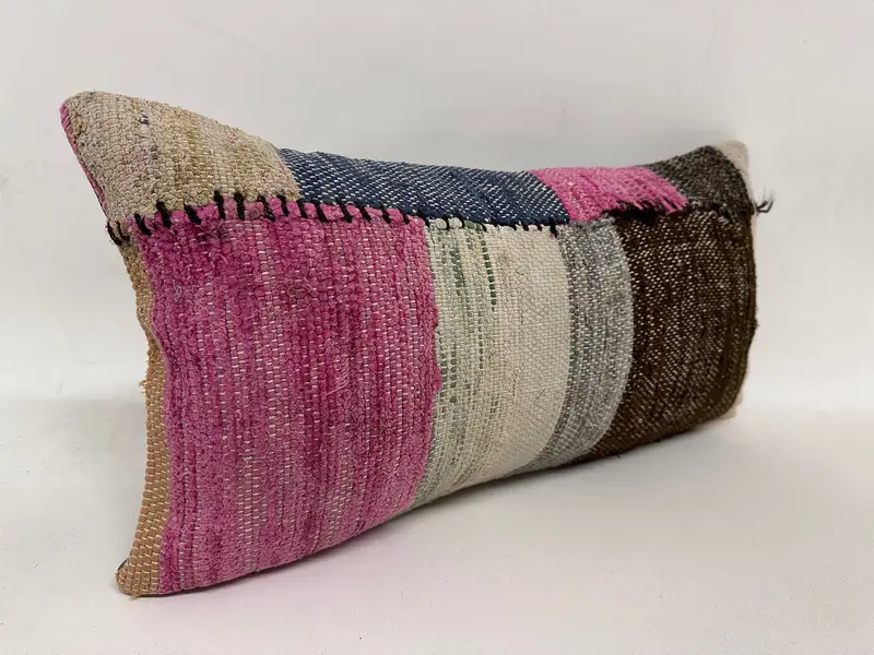 12x24 Purple Cushion Cover, Kilim Pillow Cover, Pillow, Kilim Cushion Sham, Vintage Kilim Pillow, Nautical Throw Cushion - 4