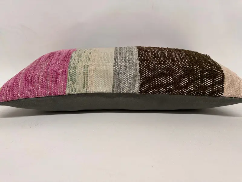 12x24 Purple Cushion Cover, Kilim Pillow Cover, Pillow, Kilim Cushion Sham, Vintage Kilim Pillow, Nautical Throw Cushion - 5
