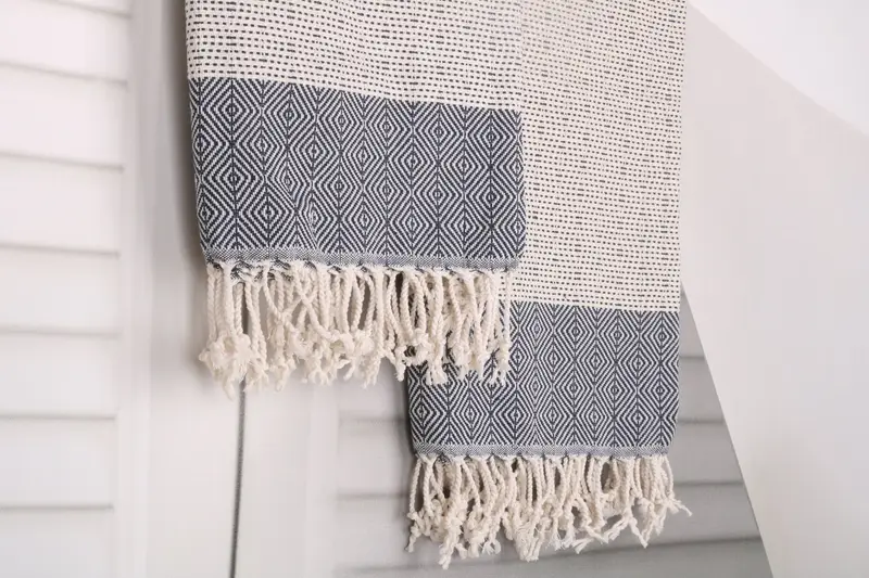 Hammam Towel USA, Wedding Gifts Towel, Custom Gift, 70x40 Cotton Diamond Towel, Beach Size Towel, Valentines Day Gift, Bridal Shower Favors - 8