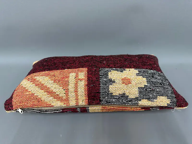 Throw Kilim Pillow, Cushion, Antique Pillows, Lounge Throw Pillow Cover, 10x20 Red Pillow, Pillow for Couch, Personalized Gift Pillow Cushion Case - 7