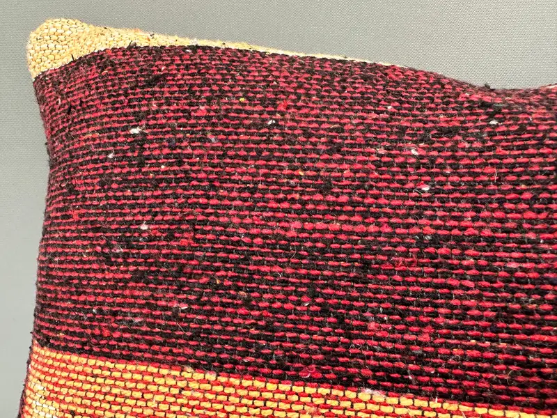Throw Kilim Pillow, Cushion, Antique Pillows, Lounge Throw Pillow Cover, 10x20 Red Pillow, Pillow for Couch, Personalized Gift Pillow Cushion Case - 5