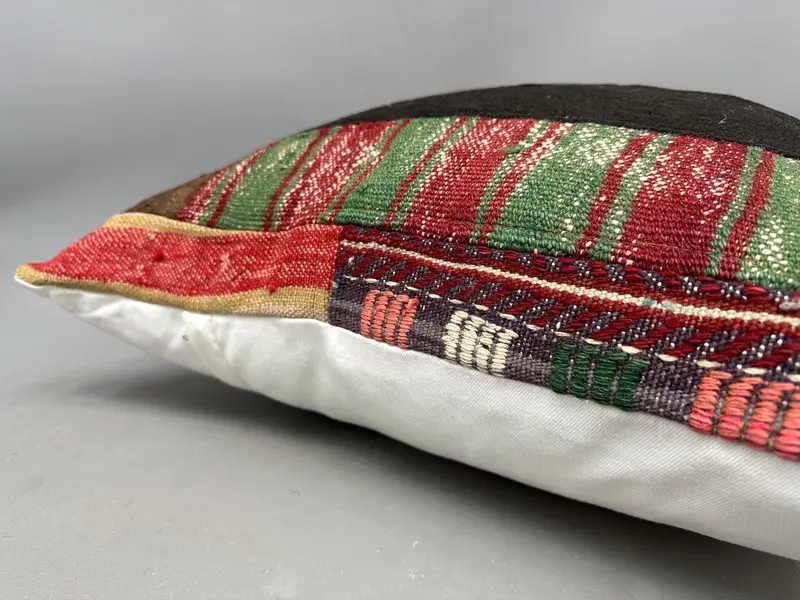 Bolster Pillow Case, 24x24 Beige Cushion Cover, Antique Pillows, Cushion, Boho Pillow, Outdoor Bolster Pillow Sham, Kilim Pillow - 6