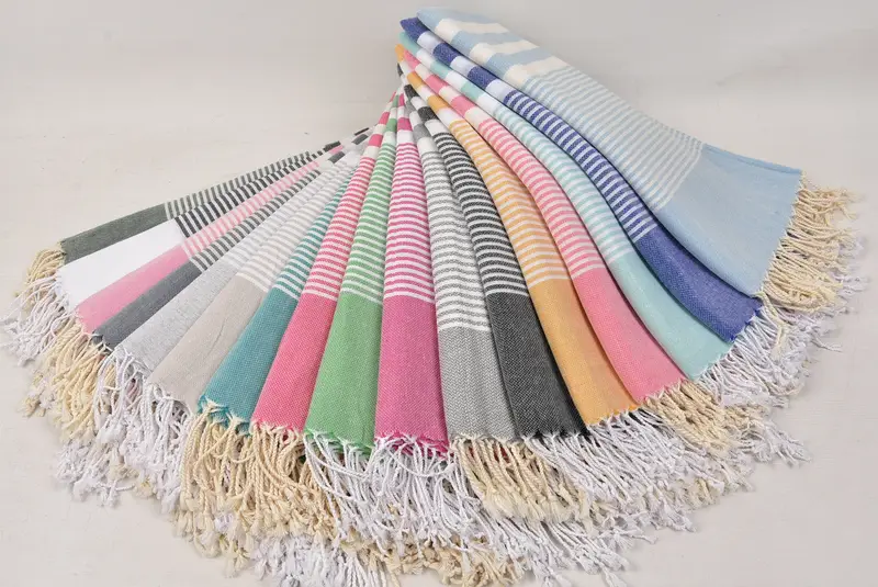 Housewarming Gift, Soft towel, Bridal Shower Gifts, Bachelorette Towel, Spa Towel, 70x40 Cotton Striped Towel, Gift For Him, Luxury Beach Towel - 4