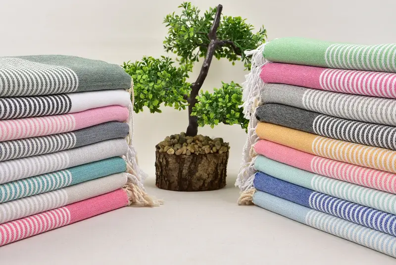 Housewarming Gift, Soft towel, Bridal Shower Gifts, Bachelorette Towel, Spa Towel, 70x40 Cotton Striped Towel, Gift For Him, Luxury Beach Towel - 3