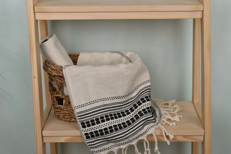 Towel With Name, Gift For Her, Custom Wedding Gifts, Custom Tea Towel, Bridesmaid Gifts, 40x20 Linen Striped Towel, Turkish Tea Towel, Wedding Gift - 4