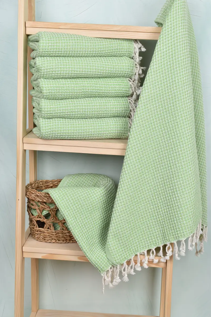 Gift For Him, Custom Wedding Gift, Wedding Hand Made Gift, Sand-Resistant Peshtemal, 68x36 Cotton Waffle Towel, Hammam towel, House Warming Gift - 3