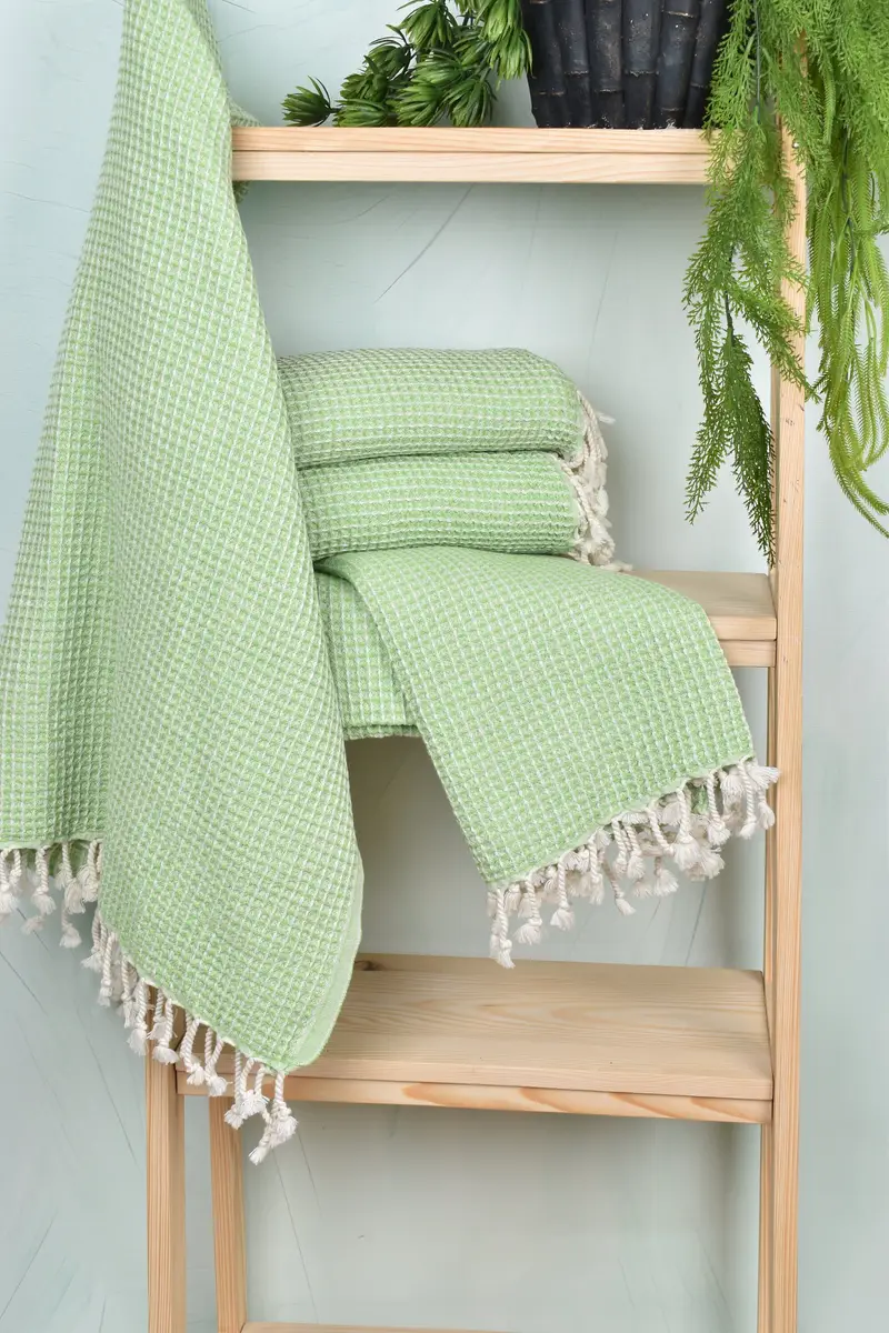 Gift For Him, Custom Wedding Gift, Wedding Hand Made Gift, Sand-Resistant Peshtemal, 68x36 Cotton Waffle Towel, Hammam towel, House Warming Gift - 6