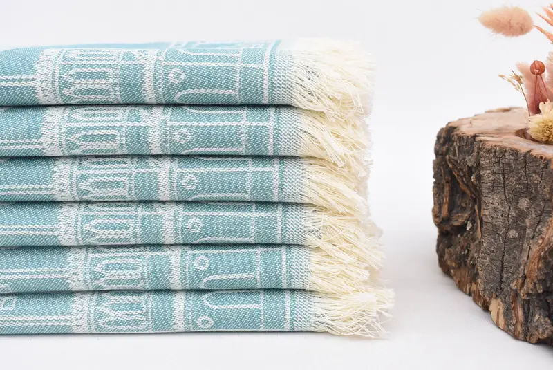 Turkish Hand Towel, Christmas Hand Towel, 28x20 Cotton Landscape Patterned Towel, Wedding Favors, Turkish Tea Towel, Embroidery Towel, Travel Towel