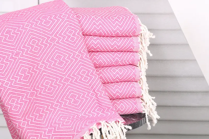 Bachelorette Fuchsia Beach Towel Organic Cotton Personalized, 40x75 Inches