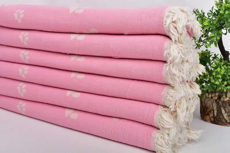 Hammam towel, 70x36 Cotton Paw Design Towel, Personalized Bridesmaid Beach Towel, Bridesmaid Favors, Lightweight towel, Personalized Bridesmaid Gift - 4