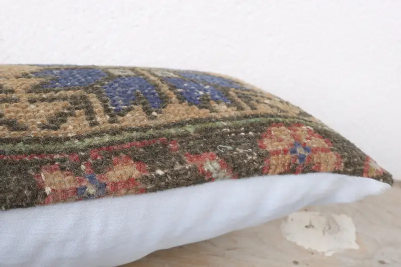 8x16 Blue Cushion Case, Vintage Kilim Pillow, Outdoor Throw Cushion, Cushion, Ethnic Throw Pillow Sham, Pillow for Sofa, Pillow for Couch - 6