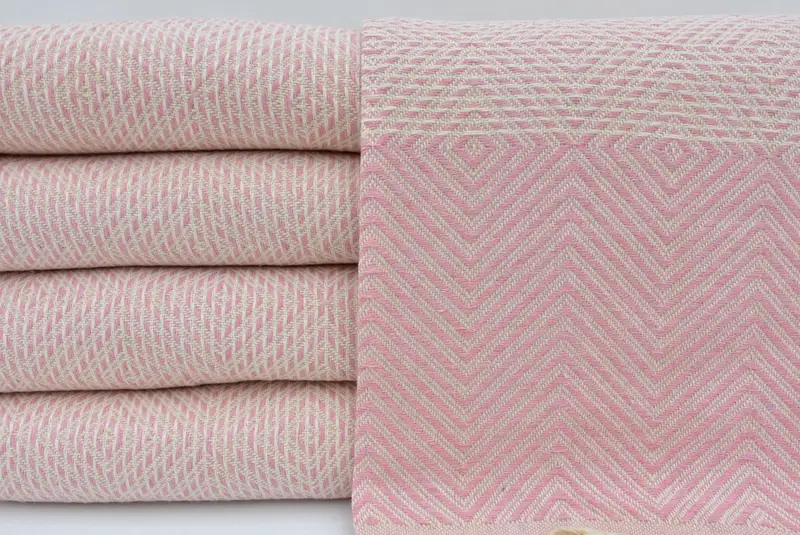 92x80 Cotton Diamond Towel, Throw Blanket, Decorative Bedspread, Tablecloth, Custom Blanket, Bridesmaid Gifts Personalized, Organic Throw - 1