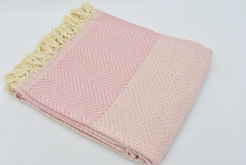92x80 Cotton Diamond Towel, Throw Blanket, Decorative Bedspread, Tablecloth, Custom Blanket, Bridesmaid Gifts Personalized, Organic Throw - 2