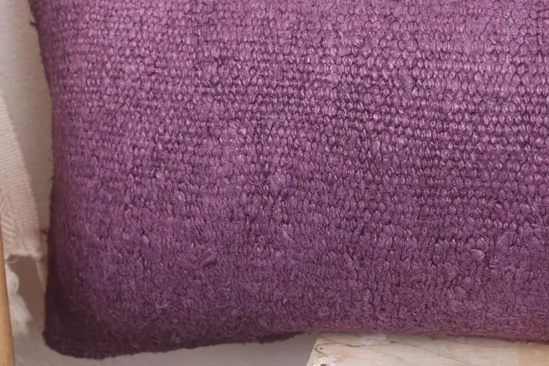 Gift Pillow, Retro Pillow, Handmade Cushion, 12x48 Purple Pillow Cover, Throw Kilim Pillow, Toss Pillow, Boho Pillow Sham Cover, Pillow Sham - 3