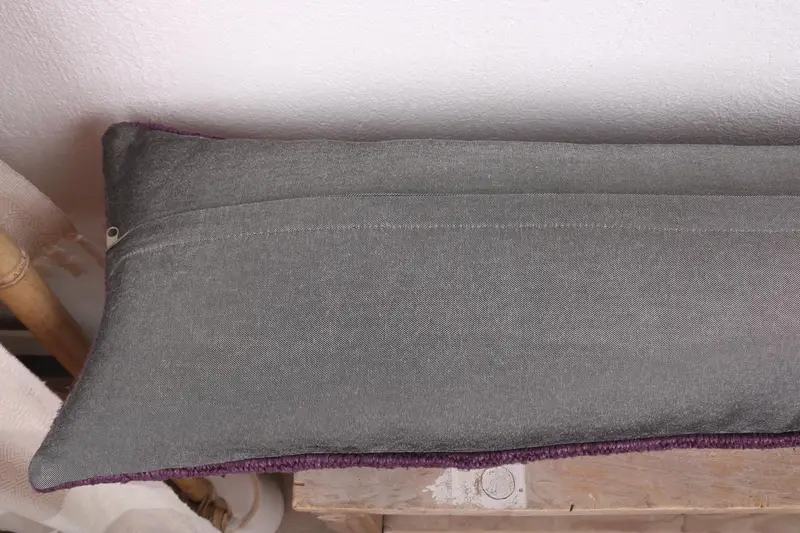 Gift Pillow, Retro Pillow, Handmade Cushion, 12x48 Purple Pillow Cover, Throw Kilim Pillow, Toss Pillow, Boho Pillow Sham Cover, Pillow Sham - 6