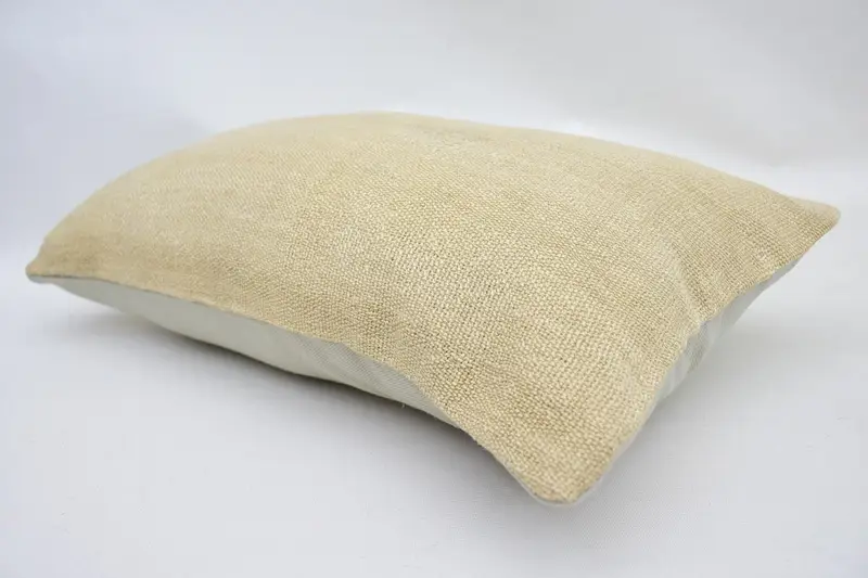 Pillow Cover, Vintage Pillow, Pillow for Sofa, Nomadic Pillow Sham, Bohemian Cushion Pillow Case, Home Decor Pillow, 12x20 Beige Pillow - 5