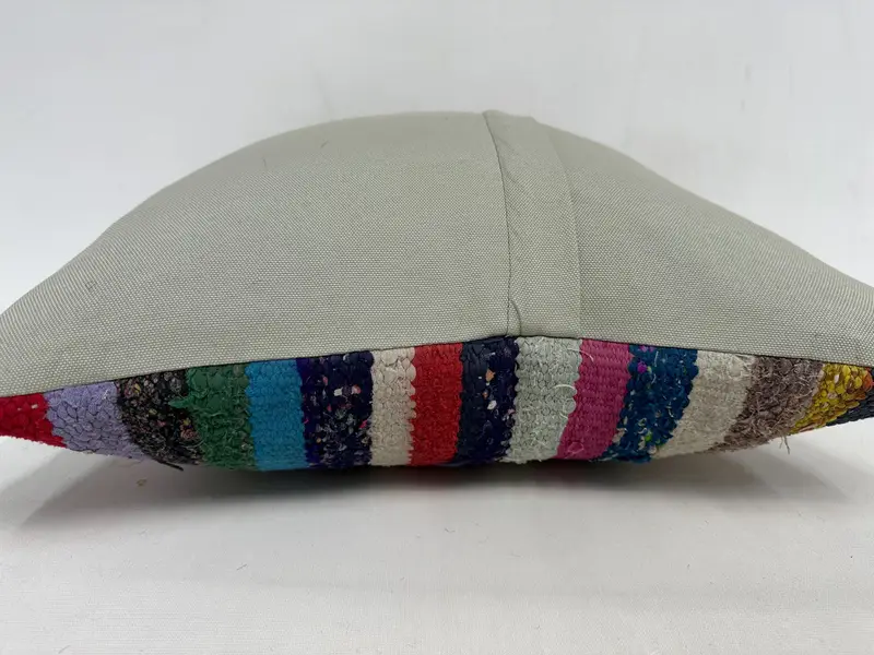 Couch Pillow, 20x20 Purple Pillow Case, Ethnical Kilim Rug Pillow, Kilim Pillow, Pillow Case, Vintage Kilim Throw Pillow, Handmade Cushion - 7