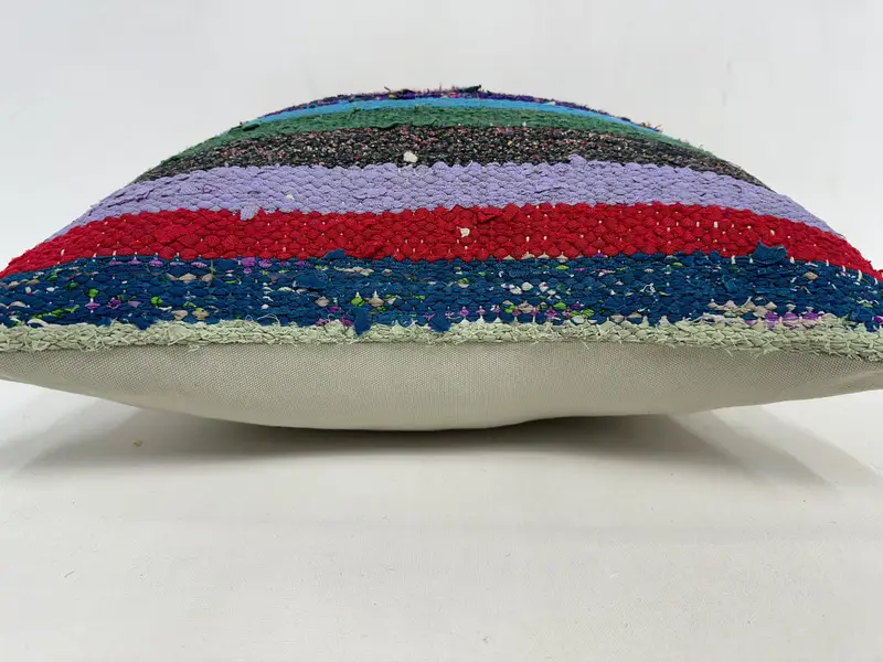 Couch Pillow, 20x20 Purple Pillow Case, Ethnical Kilim Rug Pillow, Kilim Pillow, Pillow Case, Vintage Kilim Throw Pillow, Handmade Cushion - 5