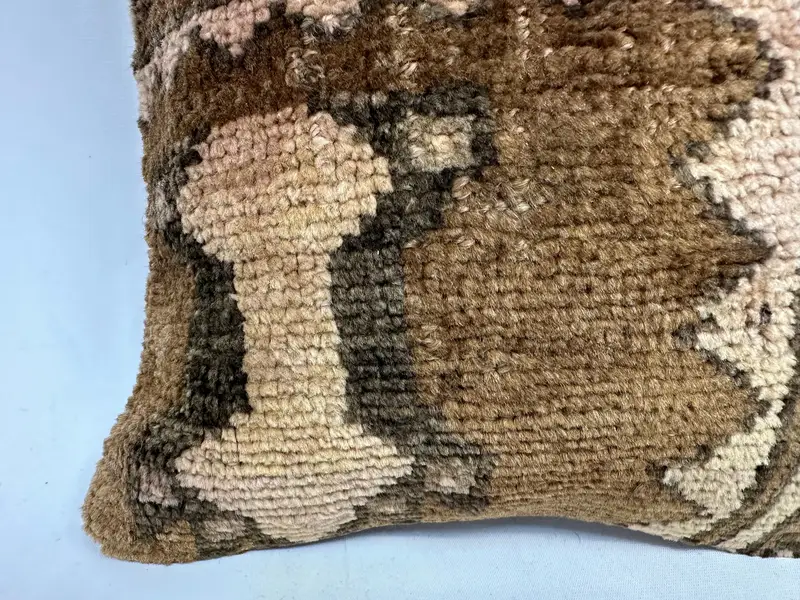 Cushion Case, Pillow for Sofa, Kilim Cushion Sham, Southwestern Cushion Case, Interior Designer Pillow, 12x12 Brown Cushion Cover - 2