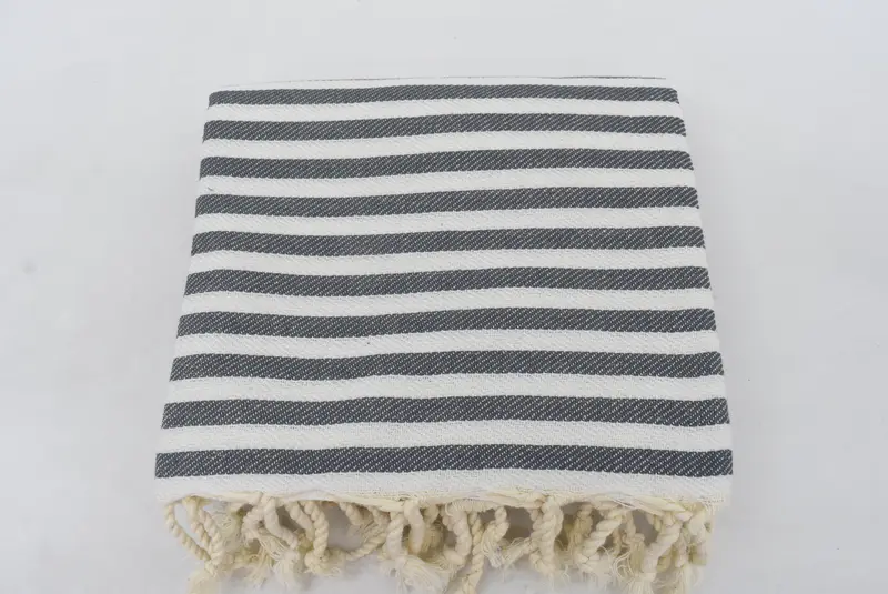 Turkish Towel USA, Monogrammed Beach Towel, Organic Turkish towel, Best Friend Wedding Gift, Personalized Gift For Him, 70x40 Cotton Striped Towel - 6