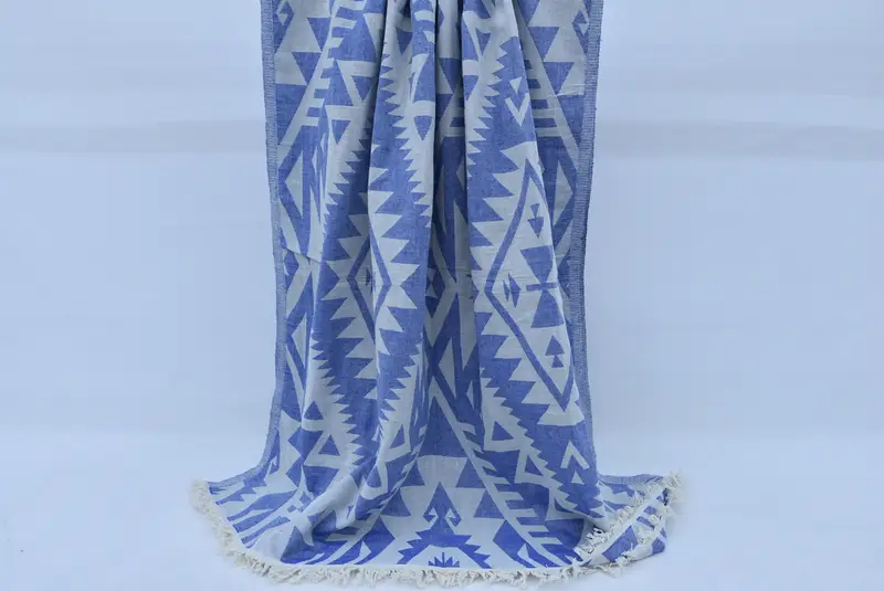 Sand-free peshtemal towel for the beach, Sand-resistant towel, Bridesmaid Gifts, Family Gift, 76x40 Cotton Geometric Towel, Custom Towel - 8