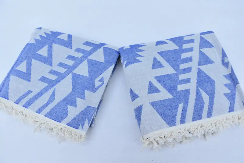 Sand-free peshtemal towel for the beach, Sand-resistant towel, Bridesmaid Gifts, Family Gift, 76x40 Cotton Geometric Towel, Custom Towel - 5