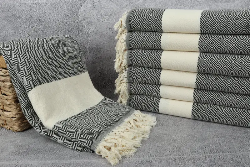 Extra Large Tablecloth, Mother Of The Groom Gift, 96x80 Cotton Diamond Towel, Organic Throw, Housewarming Gift, Wedding Favors, Personalized Blanket - 3