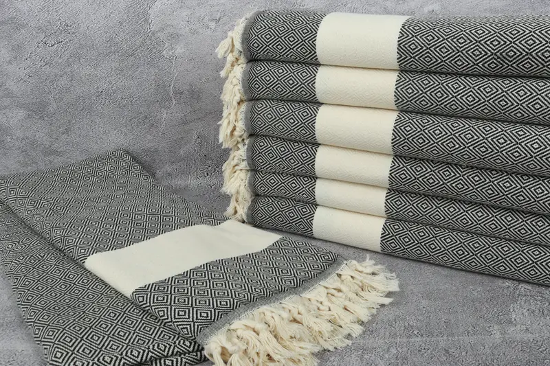 Extra Large Tablecloth, Mother Of The Groom Gift, 96x80 Cotton Diamond Towel, Organic Throw, Housewarming Gift, Wedding Favors, Personalized Blanket - 2