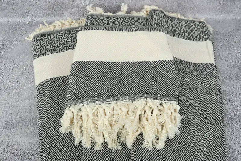 Extra Large Tablecloth, Mother Of The Groom Gift, 96x80 Cotton Diamond Towel, Organic Throw, Housewarming Gift, Wedding Favors, Personalized Blanket - 5