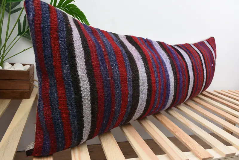 16x48 Red Cushion Case, Kilim Cushion Sham, Cushion Cover, Home Decor Pillow, Vintage Kilim Pillow Pillow Sham, Pillow for Sofa - 4