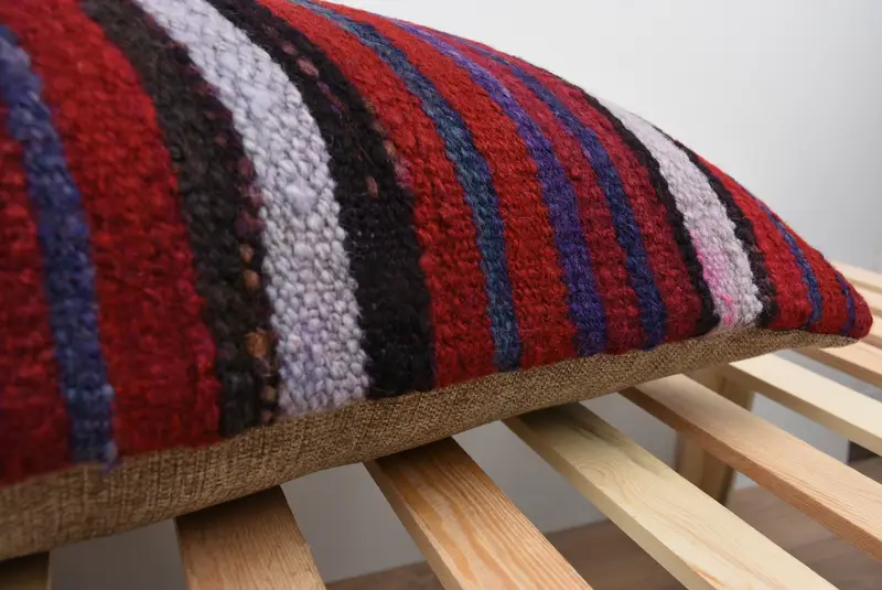 16x48 Red Cushion Case, Kilim Cushion Sham, Cushion Cover, Home Decor Pillow, Vintage Kilim Pillow Pillow Sham, Pillow for Sofa - 7